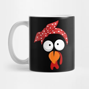 Turkey Face Headband Womens Happy Thanksgiving Day Mug